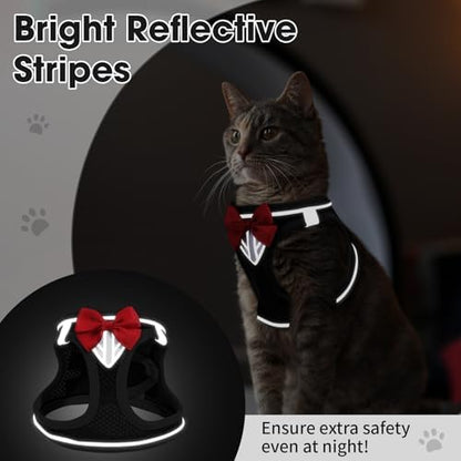 Cat Vest Harness and Leash Set, Escape Proof Kitten Harness Black M - Image 6