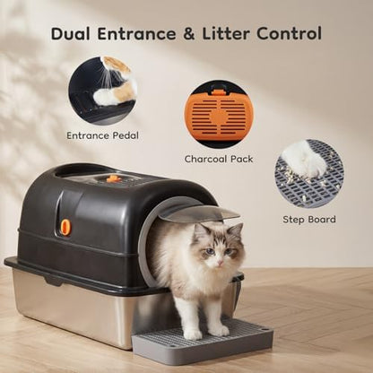 OLIXIS Stainless Steel Litter Box - Image 3