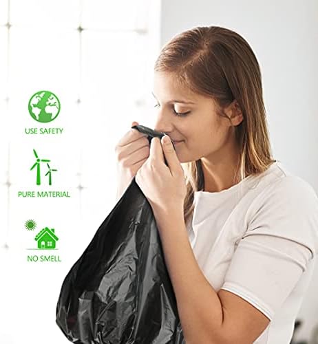 Teivio Small Black Trash Bags 4 Gallon 1000 Count Kitchen Bulk Garbage Bags - Image 7