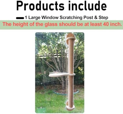 38.5in Scratching Post with Window Shelf Set - Image 2