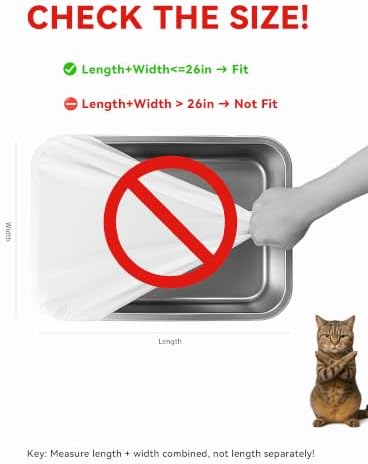 90 Count 26"x11.8" Cat Litter Box Bags Liners - Image 5