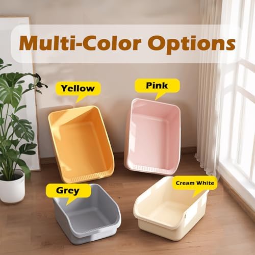 Large Cat Litter Box with High Sides, Cat Boxes - Image 4