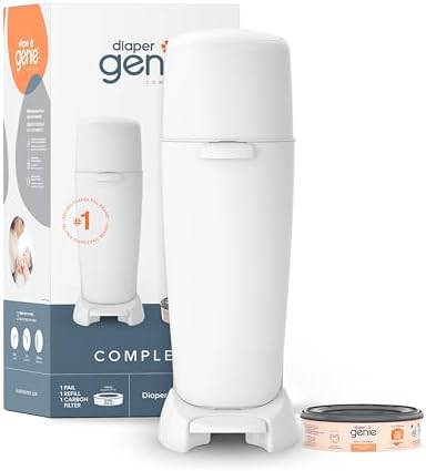 Diaper Genie Complete Diaper Pail – Includes 1 Refill & 1 Carbon Filter by DiaperGenie