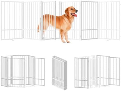 SNUOWU Full Metal Freestanding Dog Gate by SNUOWU