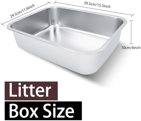 Small Stainless Steel Litter Box - Image 2