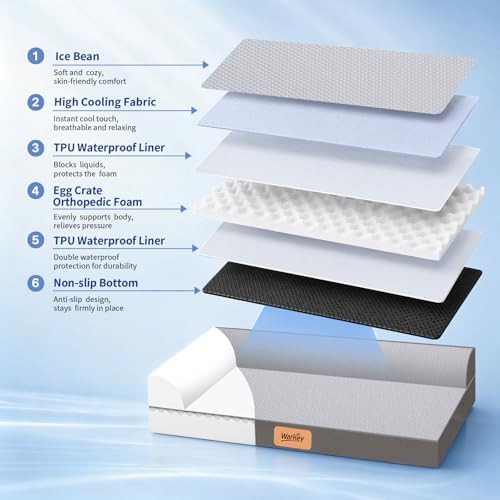 Cooling Orthopedic Dog Bed for Large Dogs, Memory Foam Pet Bed - Image 4