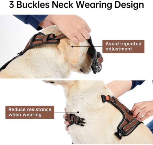 IVY&LANE No Pull Dog Harness for Medium Dogs, Reflective Dog Vest Harness - Image 3