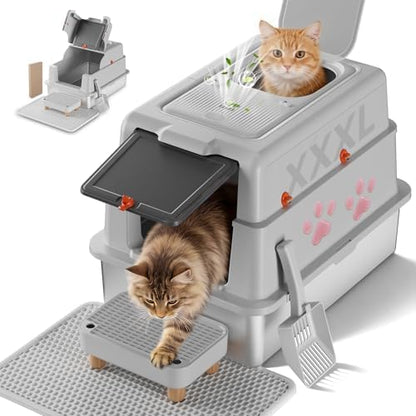 GTPLAYER XXXL Stainless Steel Cat Litter Box by GTPLAYER