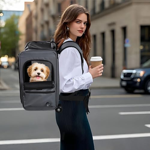 EliteField Deluxe Rolling Backpack Dog & Cat Carrier - Image 5