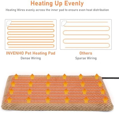 INVENHO Pet Heating Pad for Cats & Dogs, Waterproof, Adjustable Temp - Image 2