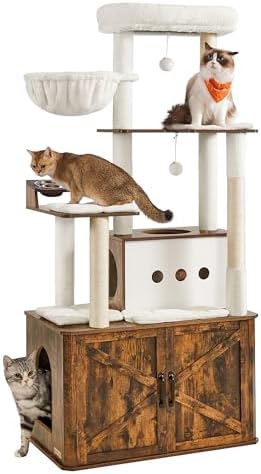 Feandrea Cat Tree, 66.9-Inch Cat Tower by FeandreabySONGMICSHOME