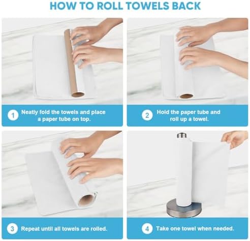 AIDEA Microfiber Cleaning Cloth Roll 165 Sheets 3 Roll, Paper Towels 11"x9" - Image 7