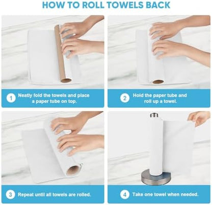 AIDEA Microfiber Cleaning Cloth Roll 165 Sheets 3 Roll, Paper Towels 11"x9" - Image 7