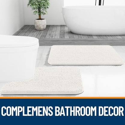 OLANLY Bathroom Runner Rugs 70x24, Extra Soft Absorbent Chenille Bath Rugs - Image 7