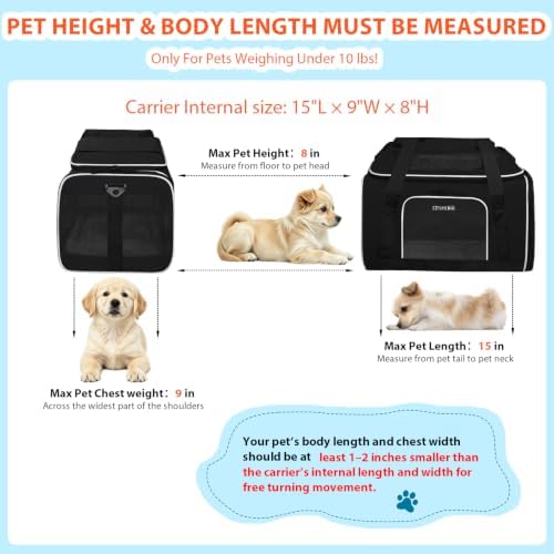Petskd Top and Side Expandable Small Pet Carrier Airline Approved - Image 3