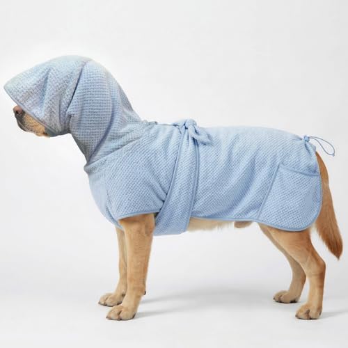 Medium to Large Size Dog Bathrobe, Microfiber Quick Drying Super Absorbent by KOOGAL