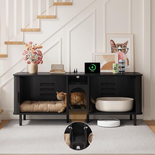 ONBRILL 65 Inches Cat Litter Box Enclosure - Image 4