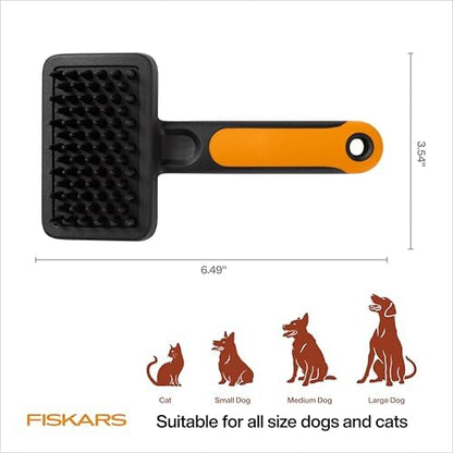 Fiskars Pet, Cat and Dog Brush, Fine Bristles & SoftGrip Handle - Image 6