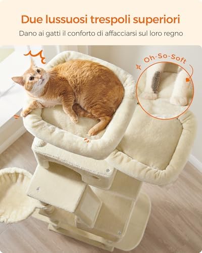 Feandrea Cat Tree, 81.1-Inch Large Cat Tower - Image 3