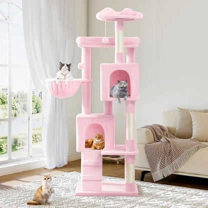 Allewie 64 Inches Multi-Level Cat Tree Tower - Image 2