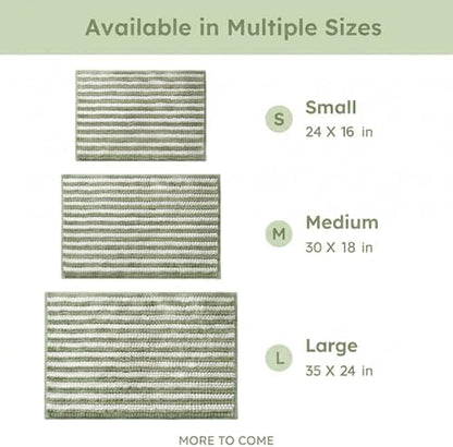 Chenille Bathroom Rug Non Slip Washable, Absorbent Bath Mat - Image 6