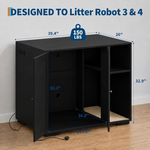 Garvee Cat Litter Box Enclosure, Large Cat House - Image 2