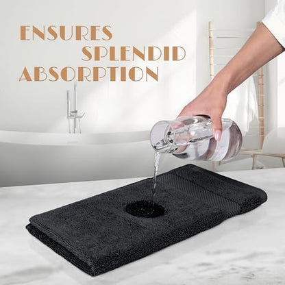 Wealuxe Black Washcloths 12x12 Inch - Image 5