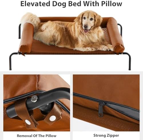 RRPETHOME Elevated Cooling Dog Cot Bed, Large Raised Outdoor Dog Bed - Image 4