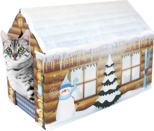 ACC Winter Cat House & Cat Scratcher w/ Bonus Catnip included by AmericanCatClub