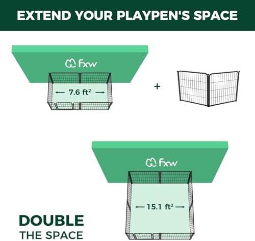 FXW Homeplus Indoor Dog Playpen, 2 Panels, - Image 3