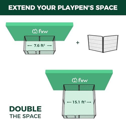 FXW Homeplus Indoor Dog Playpen, 2 Panels, - Image 3