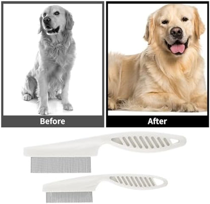 TIESOME 2PCS Stainless Steel Flea Comb - Image 5