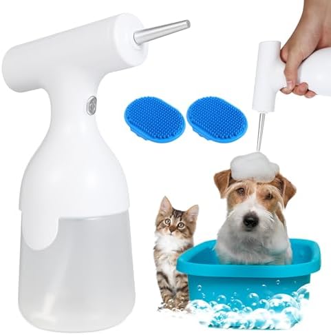 Dog Bath Brush and Foam Machine | Dog Shampoo Brush | Dog Wash Accessories | by CARELAX