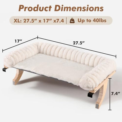 Cloud-Soft Cat Window Sill Perch, Zipper Design Cushion Pet Bed - Image 3