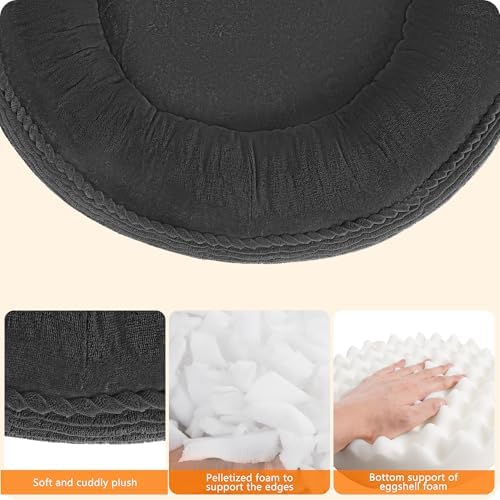Dwanton Orthopedic Medium Dount Dog Bed, Egg-Crate Foam Round Dog Sofa - Image 3