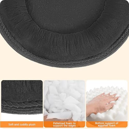 Dwanton Orthopedic Medium Dount Dog Bed, Egg-Crate Foam Round Dog Sofa - Image 3
