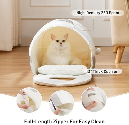 ZOMISIA 2in1 Cat Bed Cave for Indoor Cats & Small Dog, - Image 5