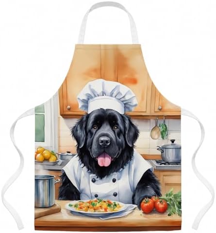 Caroline's Treasures Newfoundland The Chef Apron Cooking Kitchen Server Baking by CarolinesTreasures