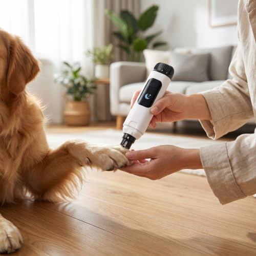 Pssopp Pet Nail Grinder, 6 Speed Rechargeable LCD Display - Image 6
