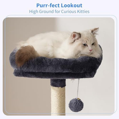 Heybly Cat Tree with Toy, 49 inch Cat Tower - Image 2