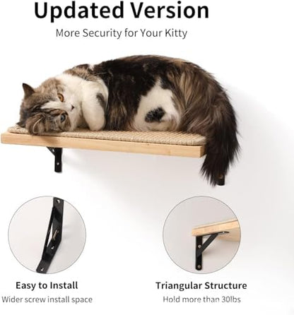 2 Pieces Cat Hammock Wall Mounted Floating Wall Shelf - Image 5
