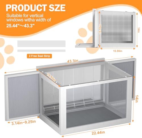 Cat Window Box Catio, Outdoor Indoor Cat Enclosure - Image 4