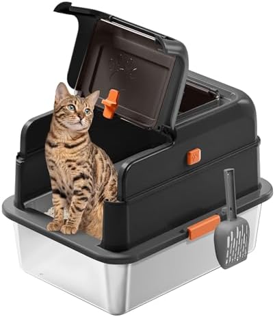 Stainless Steel Cat Litter Box by FZZOR