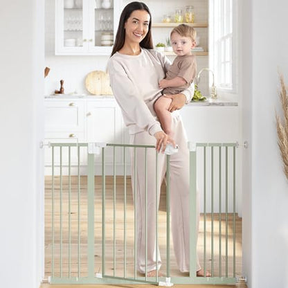 Comfy Cubs Baby Safety Gate Adjustable 42"x1.9"x30" Sage Pet Gate by ComfyCubs