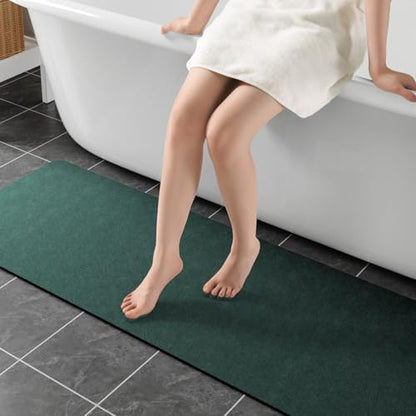 Long Bath Rugs 47x17-Diatomaceous Earth Stone Bath Mats by Earcu