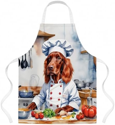 Caroline's Treasures Irish Setter The Chef Apron Cooking Kitchen Server Baking by CarolinesTreasures