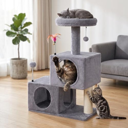 YUNIQUE Small Cat Tree for Indoor Cats, Cat Tower - Image 3