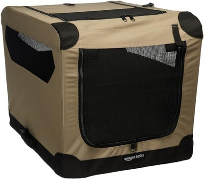 Amazon Basics Portable Folding Soft Dog Crate, Collapsible Travel Kennel by AmazonBasics