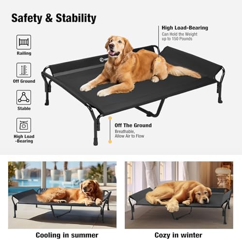 Veehoo Cooling Elevated Dog Bed, XL Raised Pet Cot - Image 6