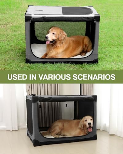 33 x 25 x 25 Inch Collapsible Soft Dog Crate - Image 5